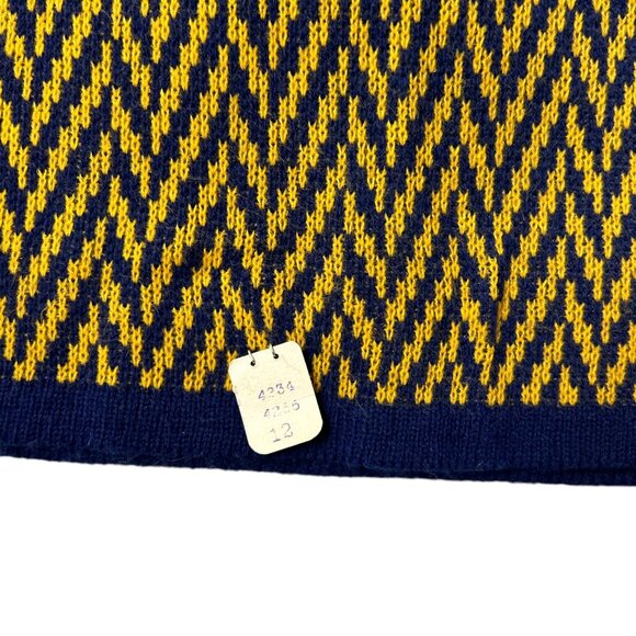 70s vintage sweater vest tank top sleveless zig zag knitted pattern zephyr. - Picture 6 of 6